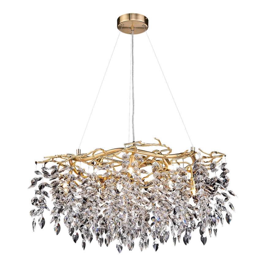 Lampadario di cristallo a sospensione 12xG9/40W/230V oro