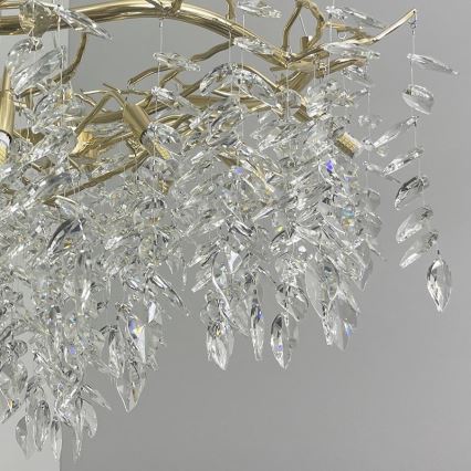 Lampadario di cristallo a sospensione 12xG9/40W/230V oro