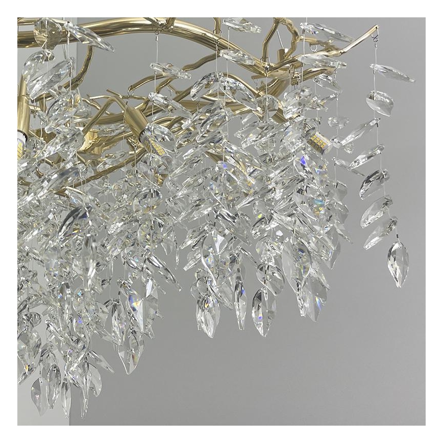 Lampadario di cristallo a sospensione 12xG9/40W/230V oro