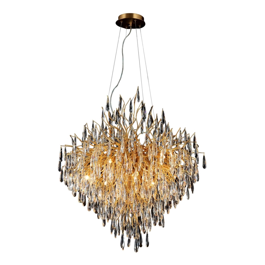 Lampadario di cristallo a sospensione 12xG9/40W/230V oro