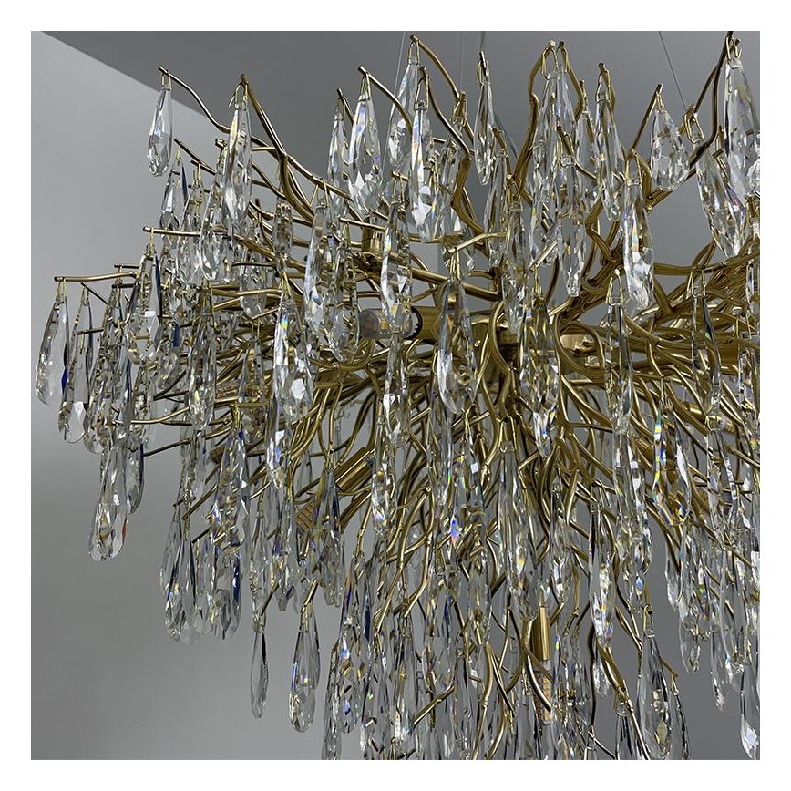 Lampadario di cristallo a sospensione 12xG9/40W/230V oro