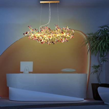 Lampadario di cristallo a sospensione 13xG9/40W/230V colorato