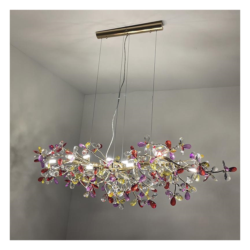 Lampadario di cristallo a sospensione 13xG9/40W/230V colorato