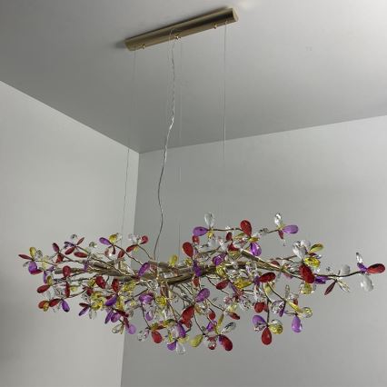 Lampadario di cristallo a sospensione 13xG9/40W/230V colorato