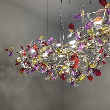 Lampadario di cristallo a sospensione 13xG9/40W/230V colorato