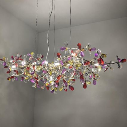 Lampadario di cristallo a sospensione 13xG9/40W/230V colorato