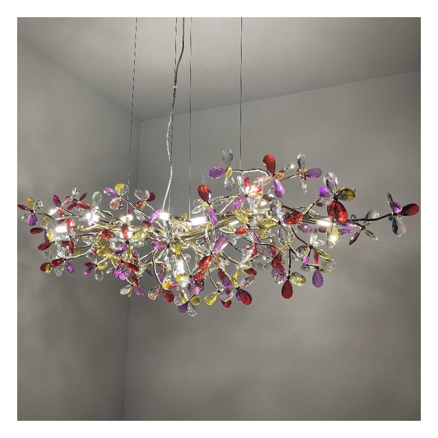 Lampadario di cristallo a sospensione 13xG9/40W/230V colorato