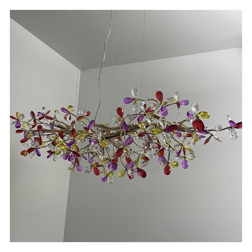 Lampadario di cristallo a sospensione 13xG9/40W/230V colorato