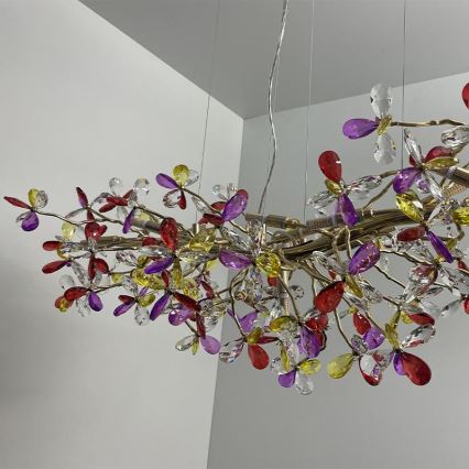 Lampadario di cristallo a sospensione 13xG9/40W/230V colorato