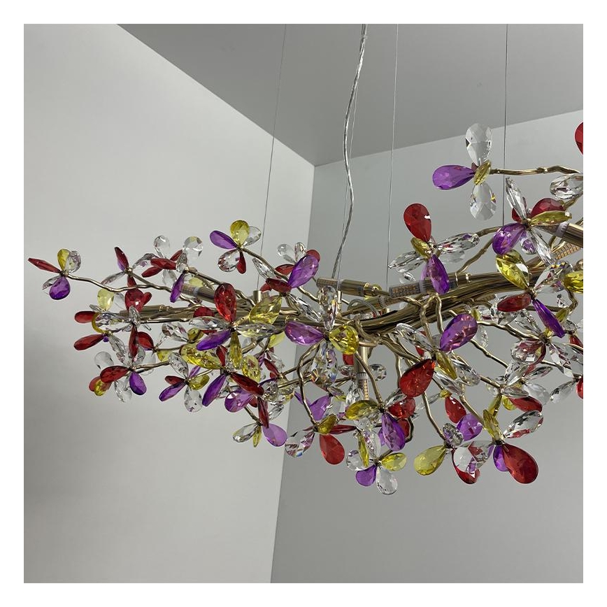 Lampadario di cristallo a sospensione 13xG9/40W/230V colorato