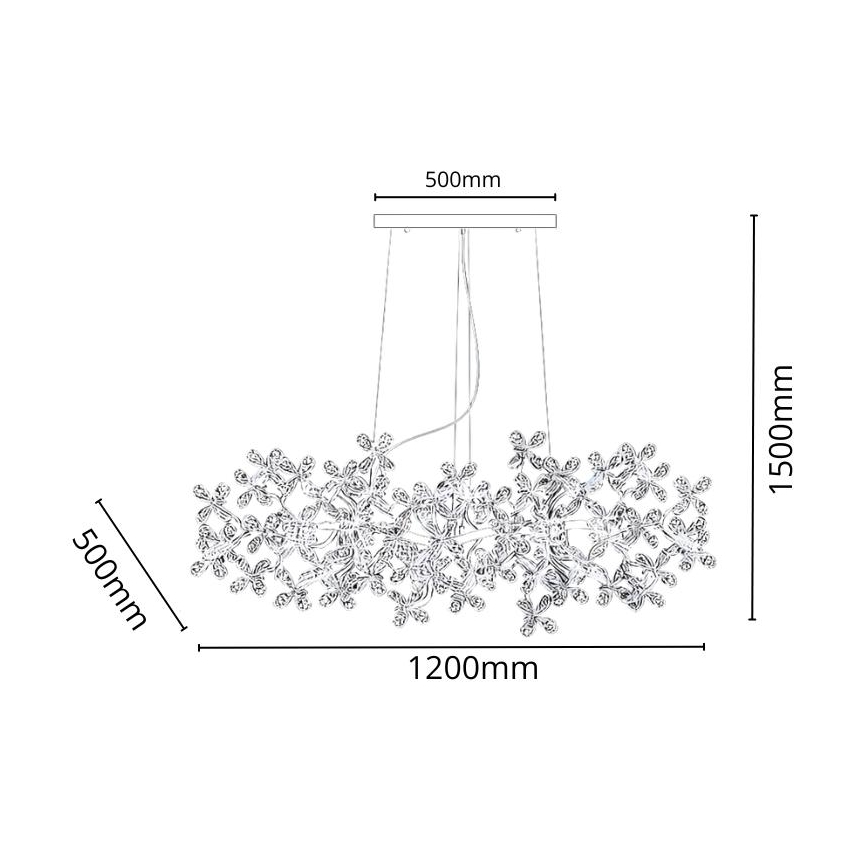 Lampadario di cristallo a sospensione 13xG9/40W/230V colorato