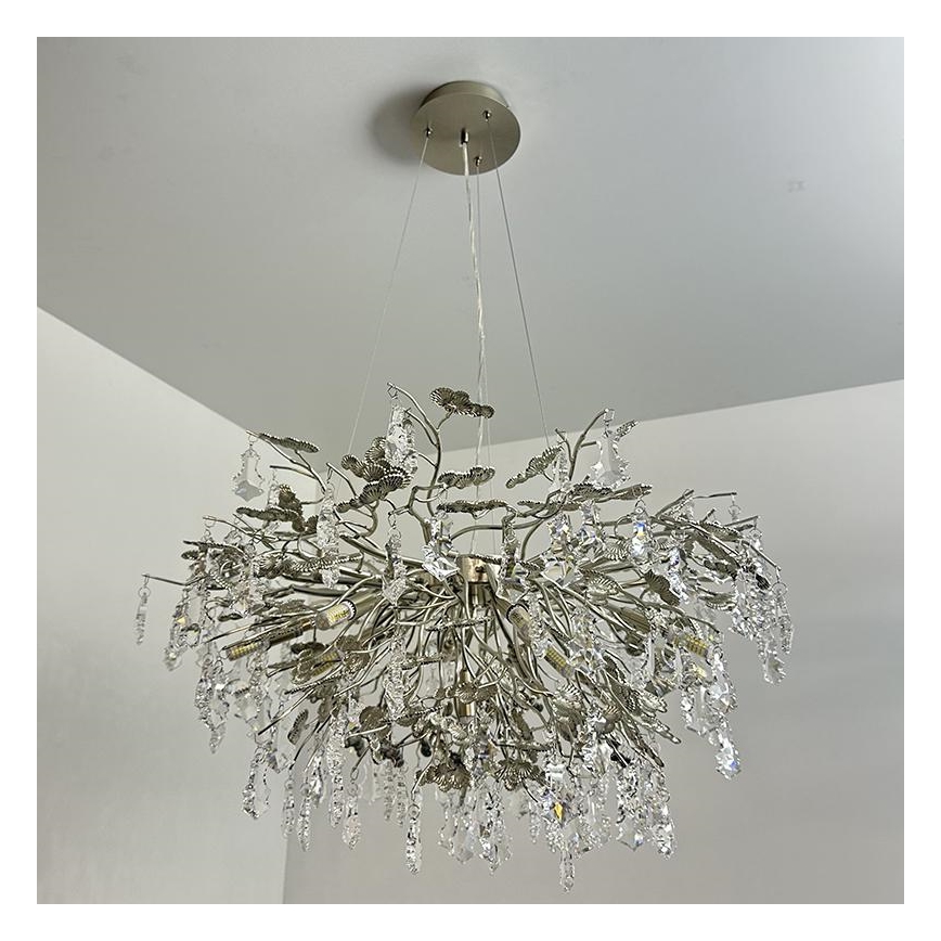 Lampadario di cristallo a sospensione 13xG9/40W/230V cromo lucido