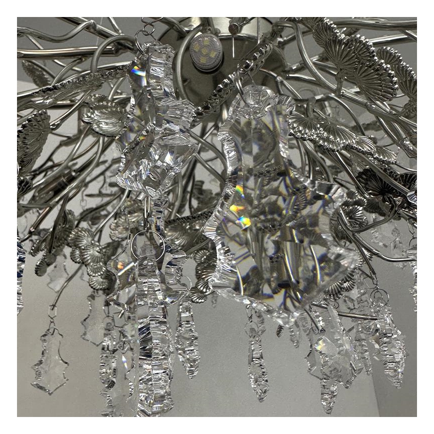 Lampadario di cristallo a sospensione 13xG9/40W/230V cromo lucido
