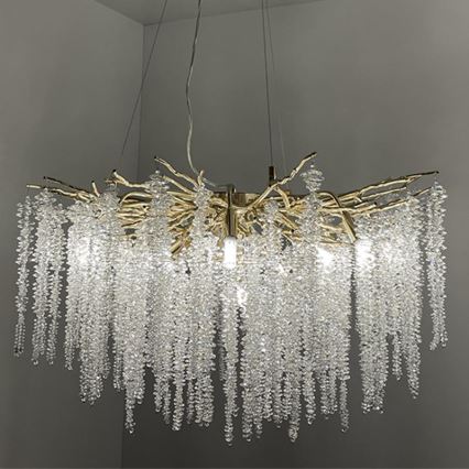 Lampadario di cristallo a sospensione 13xG9/40W/230V oro