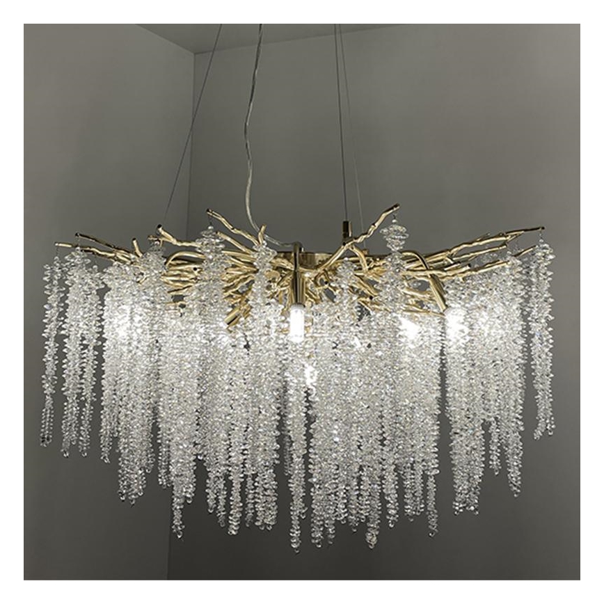 Lampadario di cristallo a sospensione 13xG9/40W/230V oro