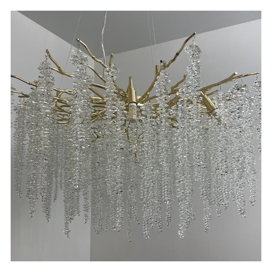 Lampadario di cristallo a sospensione 13xG9/40W/230V oro