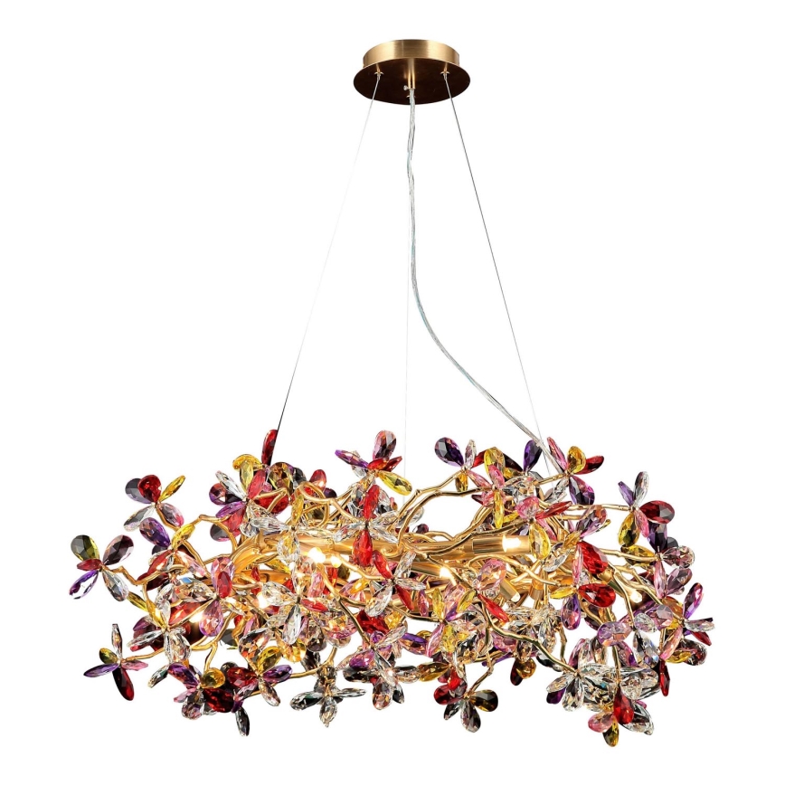 Lampadario di cristallo a sospensione 16xG9/40W/230V colorato