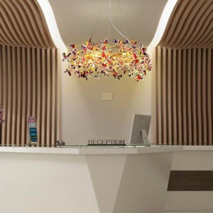 Lampadario di cristallo a sospensione 16xG9/40W/230V colorato