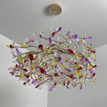 Lampadario di cristallo a sospensione 16xG9/40W/230V colorato