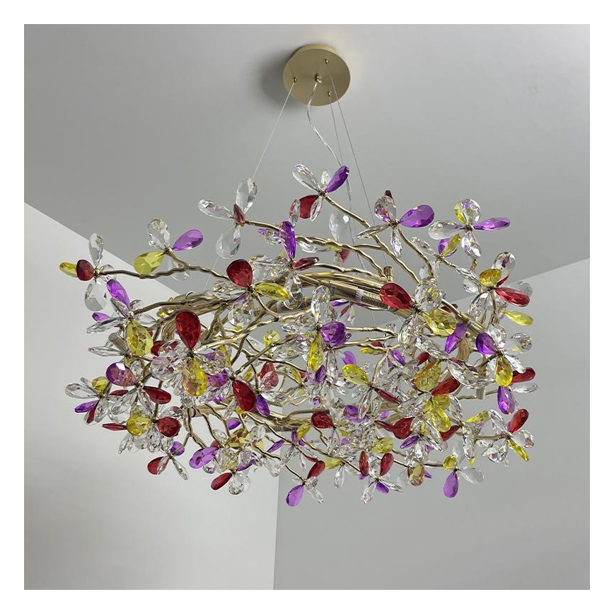 Lampadario di cristallo a sospensione 16xG9/40W/230V colorato