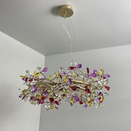 Lampadario di cristallo a sospensione 16xG9/40W/230V colorato