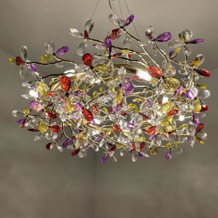 Lampadario di cristallo a sospensione 16xG9/40W/230V colorato