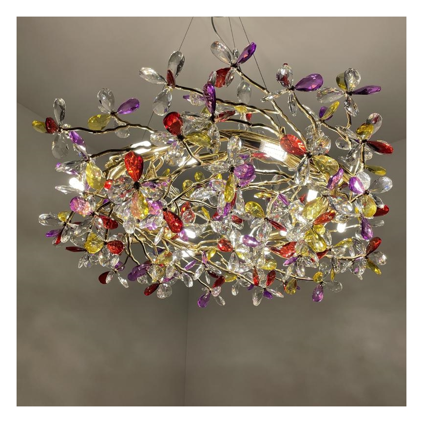 Lampadario di cristallo a sospensione 16xG9/40W/230V colorato