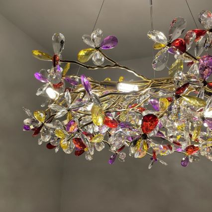 Lampadario di cristallo a sospensione 16xG9/40W/230V colorato