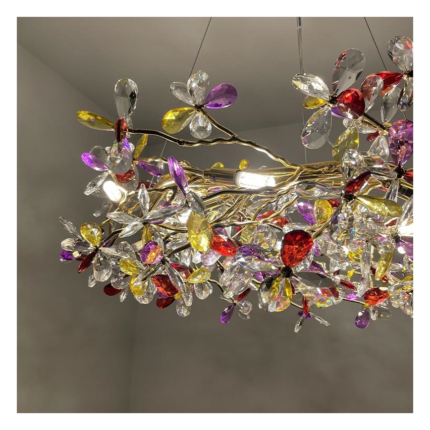 Lampadario di cristallo a sospensione 16xG9/40W/230V colorato