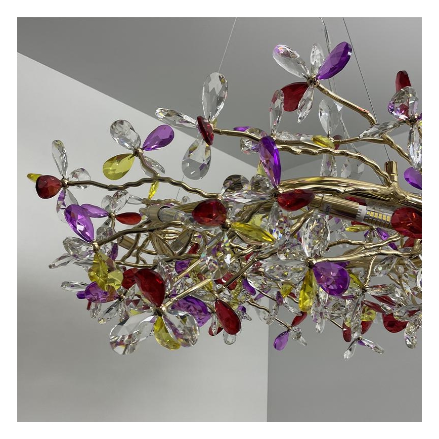 Lampadario di cristallo a sospensione 16xG9/40W/230V colorato