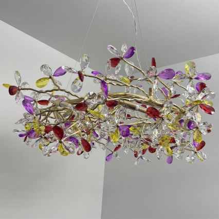 Lampadario di cristallo a sospensione 16xG9/40W/230V colorato