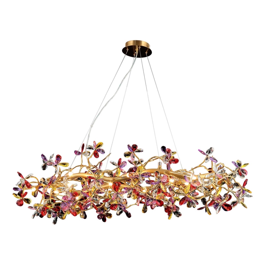 Lampadario di cristallo a sospensione 16xG9/40W/230V colorato