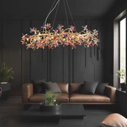 Lampadario di cristallo a sospensione 16xG9/40W/230V colorato