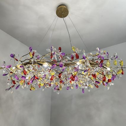 Lampadario di cristallo a sospensione 16xG9/40W/230V colorato