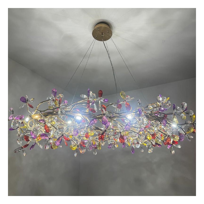 Lampadario di cristallo a sospensione 16xG9/40W/230V colorato