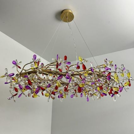 Lampadario di cristallo a sospensione 16xG9/40W/230V colorato