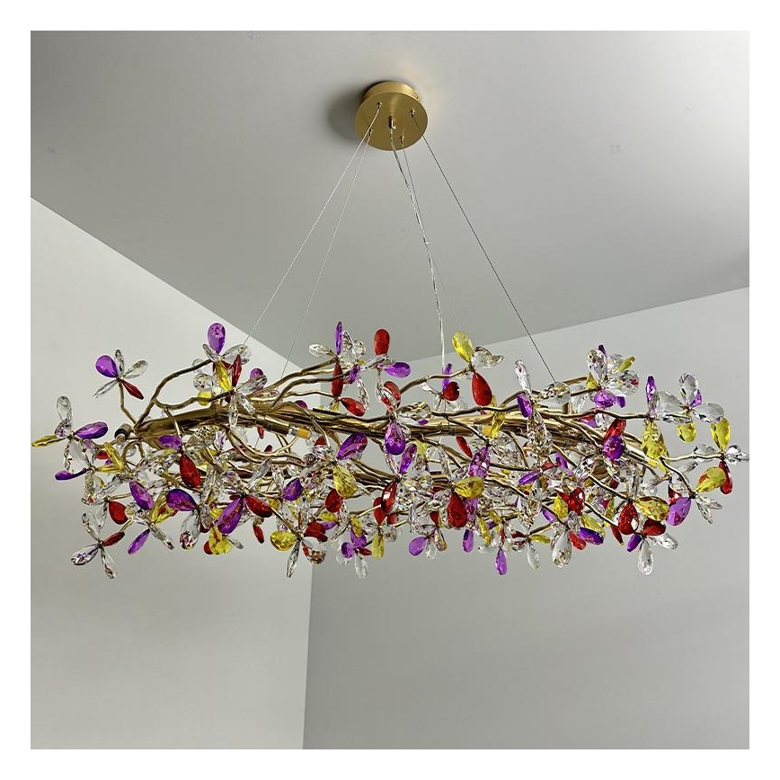 Lampadario di cristallo a sospensione 16xG9/40W/230V colorato