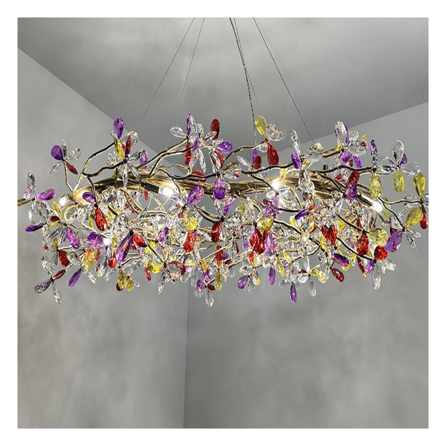 Lampadario di cristallo a sospensione 16xG9/40W/230V colorato