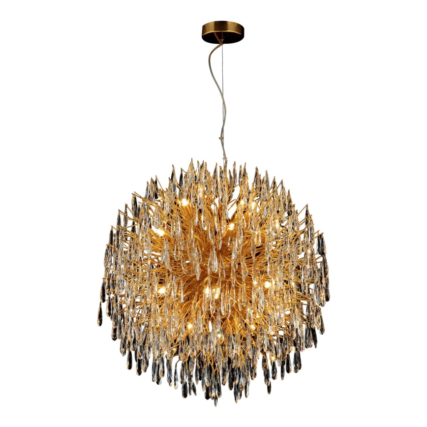 Lampadario di cristallo a sospensione 24xG9/40W/230V oro