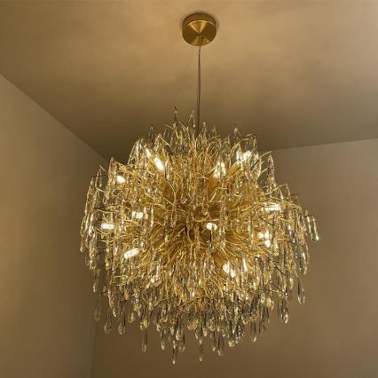 Lampadario di cristallo a sospensione 24xG9/40W/230V oro