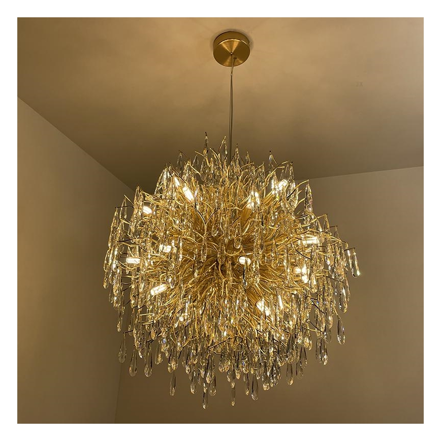 Lampadario di cristallo a sospensione 24xG9/40W/230V oro