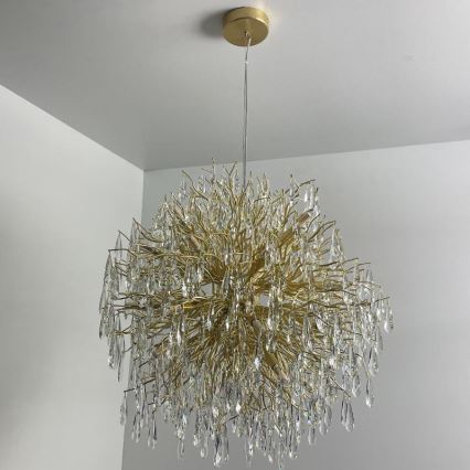 Lampadario di cristallo a sospensione 24xG9/40W/230V oro