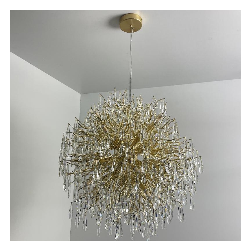 Lampadario di cristallo a sospensione 24xG9/40W/230V oro