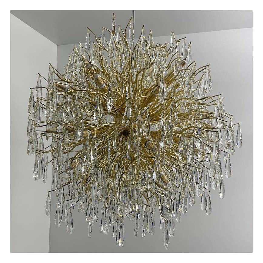 Lampadario di cristallo a sospensione 24xG9/40W/230V oro