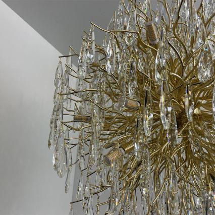 Lampadario di cristallo a sospensione 24xG9/40W/230V oro