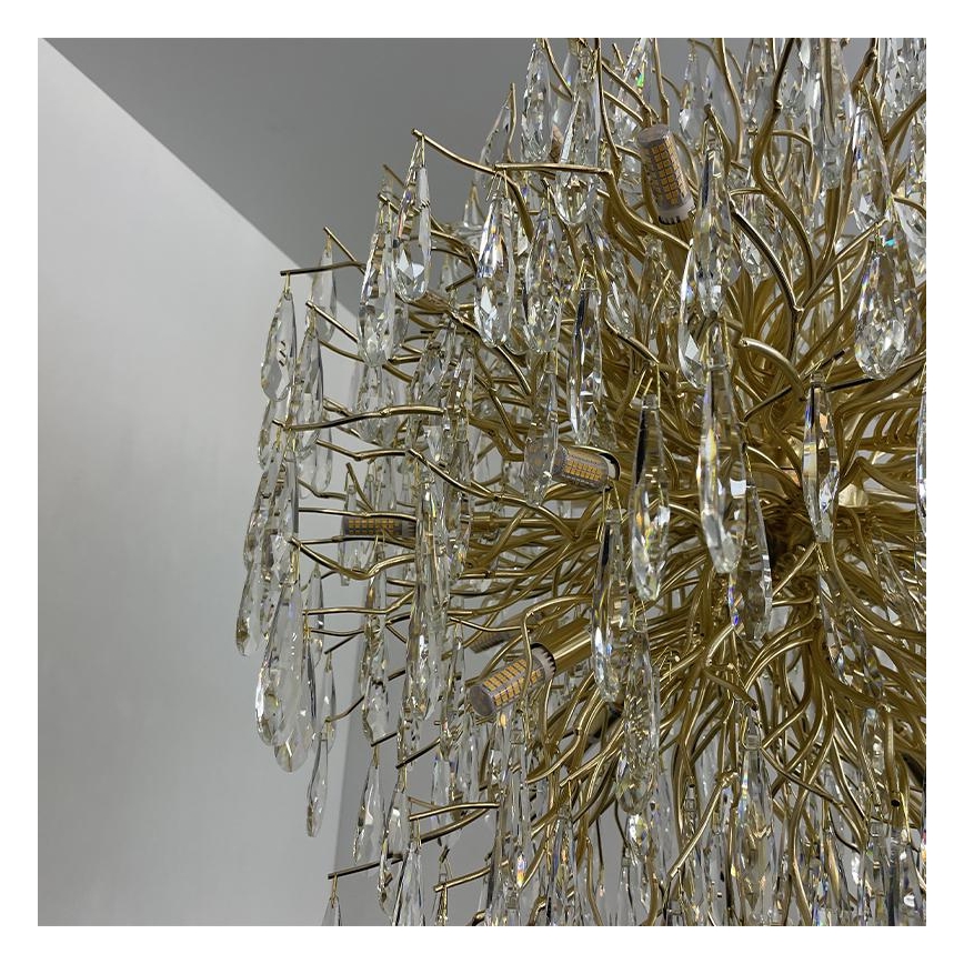 Lampadario di cristallo a sospensione 24xG9/40W/230V oro