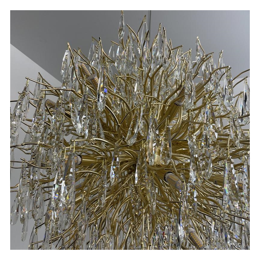 Lampadario di cristallo a sospensione 24xG9/40W/230V oro