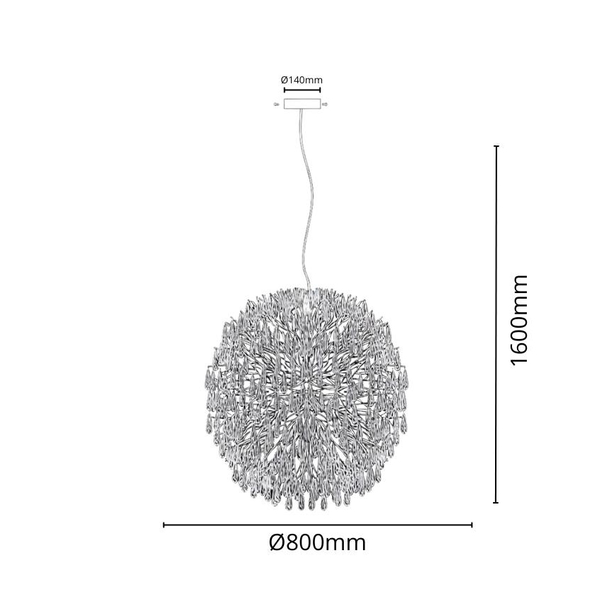Lampadario di cristallo a sospensione 24xG9/40W/230V oro