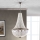 Lampadario di cristallo a sospensione con catena ARILA 6xE27/60W/230V diametro 60 cm marrone/patina