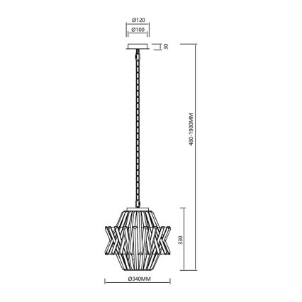 Lampadario di cristallo a sospensione con catena CROWN 4xE14/40W/230V cromo